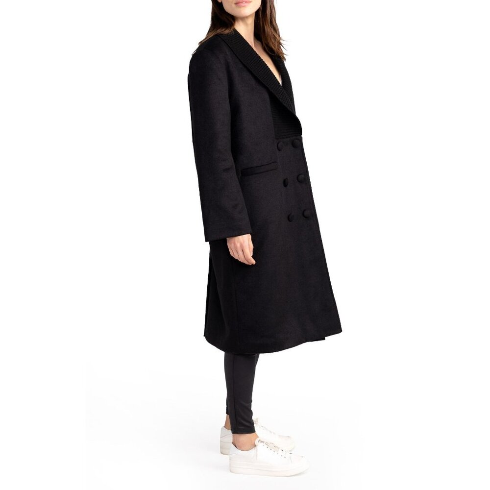 🆕BELLE & BLOOM After Party Quilt Lined Shawl Collar Wool Blend Coat Small - Picture 2 of 14